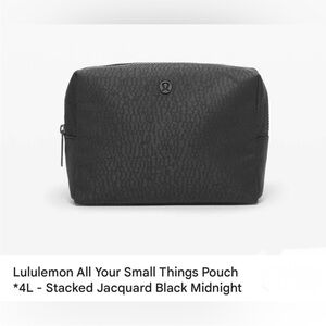 lululemon athletica Black Toiletry Bag Minimalist Design